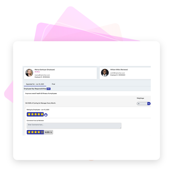 Goal (KRA) based (Manual) Appraisal system